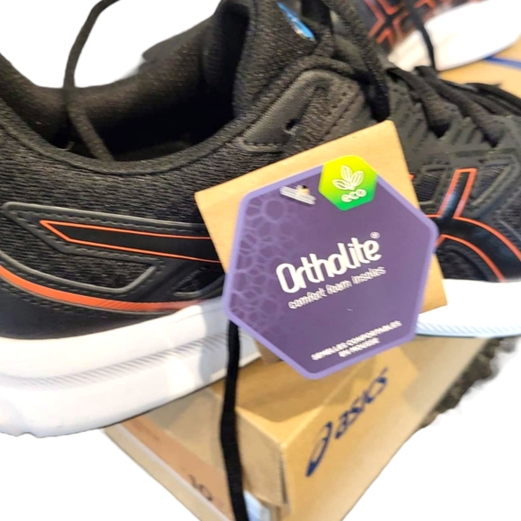 ASICS Men's 11.5 Jolt 3 Black/Reborn Blue Lace Tie Active Tennis Shoes - Picture 3 of 7